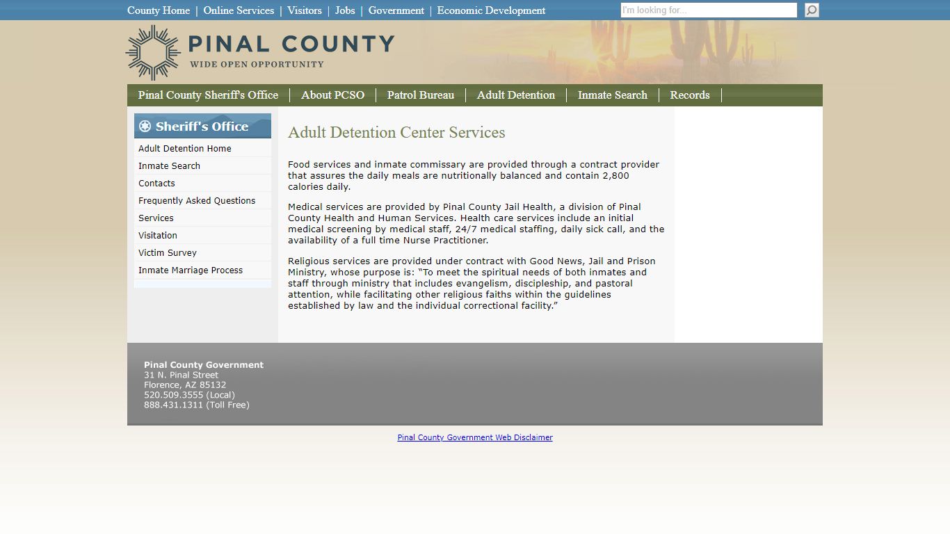 Services - Pinal County