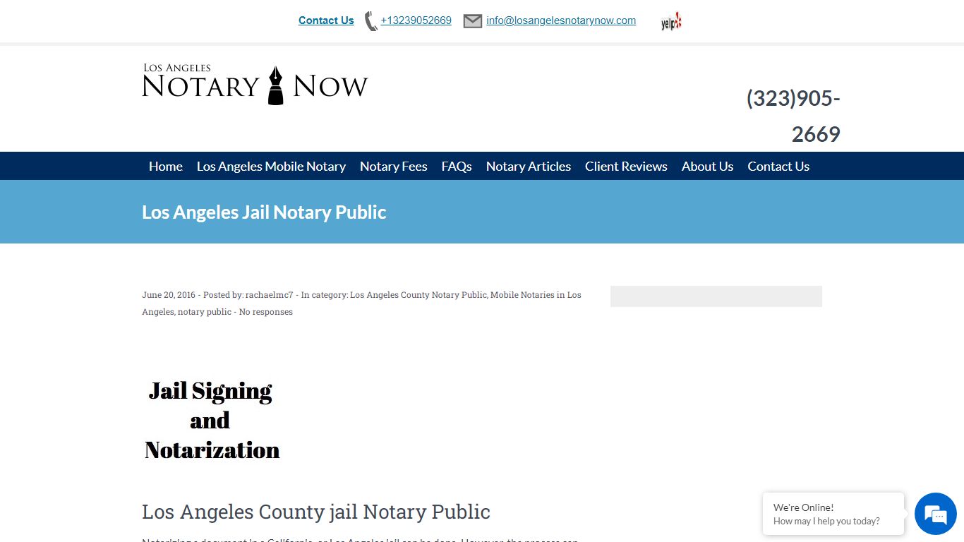 Los Angeles County jail notarization - Los Angeles Notary Now